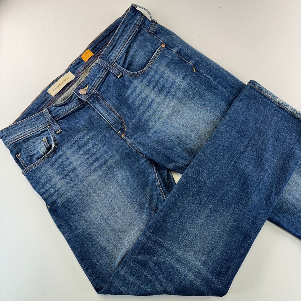 Pilcro‎ and the Letterpress Jeans 30 Blue Mid Rise Straight Leg Anthropologie